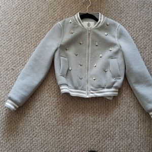 Embellished bomber jacket